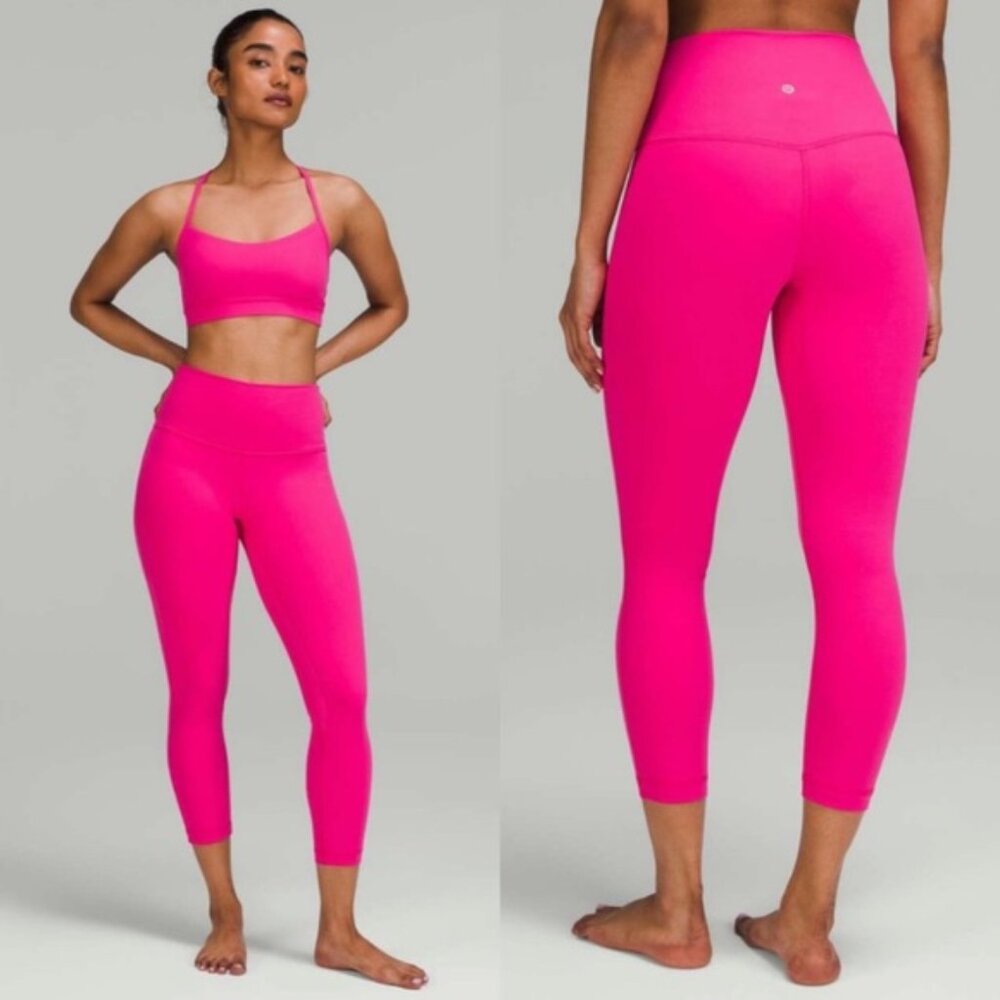 MATCHING SET lululemon Flow Y Bra Nulu & Align Leggings 25” Sonic Pink